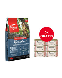 ORIJEN Cat Guardian 8 Adult 4,5 kg + APPLAWS Cat Adult Tuna Fillet with Salmon in Jelly tuńczyk i łosoś w galarecie 6x70g GRATIS