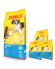 JOSERA JosiDog Master Mix 15kg + 2,7kg (3 x 900g) GRATIS