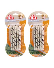8IN1 Przysmak Delights Twisted Sticks 2x10 szt.