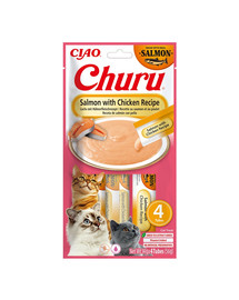 Churu Cat Salmon with Chicken 4x14g kremowy przysmak dla kota o smaku łososia i kurczaka