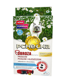 Obroża przeciw pchłom i kleszczom z dzwoneczkiem dla kota 30 cm