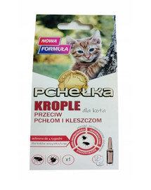 Krople dla kota przeciw kleszczom i pchłom 1ml