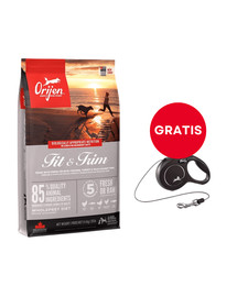 ORIJEN Fit & Trim Dog 11,4 kg + FLEXI New Comfort S Cord 5 m black smycz automatyczna GRATIS