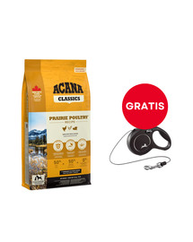 ACANA Classic Prairie Poultry 14,5 kg + FLEXI New Comfort S Cord 5 m black smycz automatyczna GRATIS