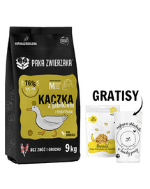 PAKA ZWIERZAKA Seventh Heaven Karma sucha Kaczka z jabłkiem M 9 kg + liofilizowane owoce banan dla psa 30 g i miarka do karmy suchej GRATIS