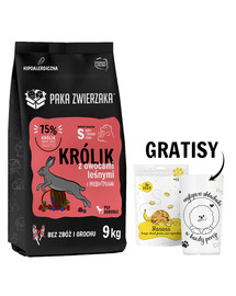 PAKA ZWIERZAKA Seventh Heaven Karma sucha Królik z owocami leśnymi S 9kg + Liofilizowane owoce banan dla psa 30 g i miarka do karmy suchej GRATIS