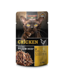 Chicken with extra Pulled Beef kurczak z szarpaną wołowiną 70 g mokra karma dla kotów