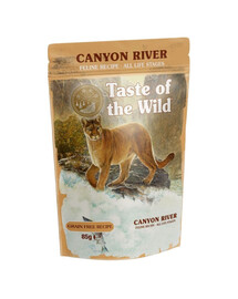 Canyon River 85 g mokra karma z pstrągiem dla kota