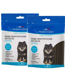 FRANCODEX Paski do gryzienia XS na brzydki zapach z pyska 2x114 g (30 szt.)