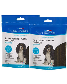 FRANCODEX Paski do gryzienia S na brzydki zapach z pyska 2x228 g (30 szt.)