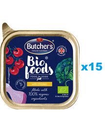 BUTCHER'S Bio Foods pasztet 15x150 g karma dla dorosłych psów