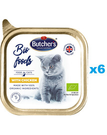 BUTCHER'S BIO Foods pasztet 6x85 g karma dla dorosłych kotów
