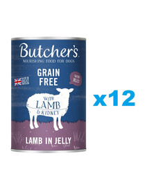 BUTCHER'S Original Recipe in Jelly, karma dla psa, kawałki z jagnięcina w galaretce 12 x 400g