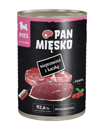 Wieprzowina z kaczką mokra karma dla szczeniąt 400 g