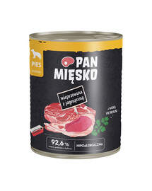 Wieprzowina z jagnięciną mokra karma dla psów 800 g