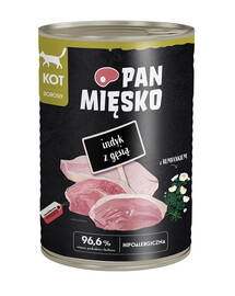 Indyk z gęsią mokra karma dla kotów 400 g