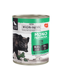 Monobiałkowa Dzik mokra karma dla psów 800 g
