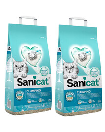 SANICAT Clumping 2x10 l żwirek bentonitowy mydło marsylskie