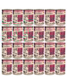 WIEJSKA ZAGRODA Wieprzowina z koniną mokra karma dla psów 24x400 g