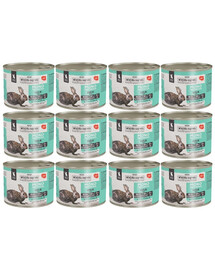 WIEJSKA ZAGRODA Monobiałkowa Królik mokra karma dla kociąt 12x200 g