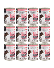 WIEJSKA ZAGRODA Monobiałkowa Wołowina mokra karma dla kotów 12x400g