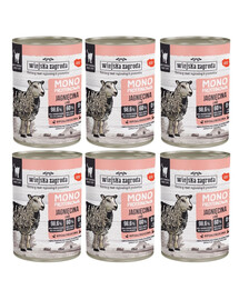WIEJSKA ZAGRODA Monobiałkowa Jagnięcina mokra karma dla kotów 6x400 g