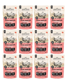 WIEJSKA ZAGRODA Superfoods Kurczak z krewetkami i walerianą mokra karma dla kota 12x100 g