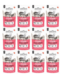 WIEJSKA ZAGRODA Fileciki Kurczak z jagnięciną mokra karma dla kota 12x85 g