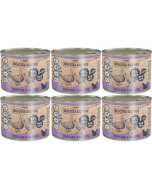 WIEJSKA ZAGRODA Adult Kurczak z kaczką 6x200 g puszka dla kota