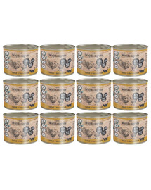 WIEJSKA ZAGRODA Kitten Indyk i kurczak 12x200 g puszka dla kociąt