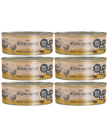 WIEJSKA ZAGRODA Kitten Indyk i kurczak 6x85 g puszka dla kociąt