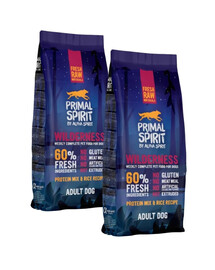 PRIMAL SPIRIT Wilderness miękka karma dla psa wieprzowina 2x12 kg