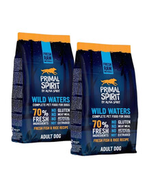 PRIMAL SPIRIT 70% Wild Waters miękka karma dla psa ryba 2x1 kg