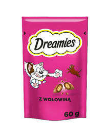 DREAMIES Chrupiące przysmaki dla kota o smaku wołowiny 60 g