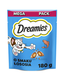 DREAMIES Mega Pack 180 g przysmak o smaku wybornego łososia dla kota