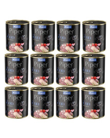 PIPER Mokra karma z dorszem i pomidorem dla psa 12x800 g