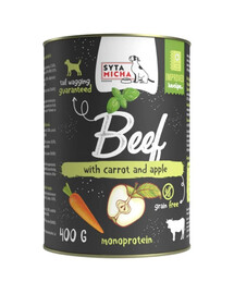 Chef Wołowina z marchewką, jabłkiem i bazylią 400 g monoproteinowa mokra karma dla psów