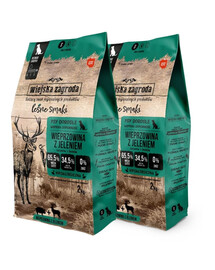 WIEJSKA ZAGRODA Leśne smaki Wieprzowina z jeleniem chrupki S 2x2 kg