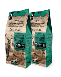 WIEJSKA ZAGRODA Leśne smaki Wieprzowina z jeleniem chrupki S 2x20kg