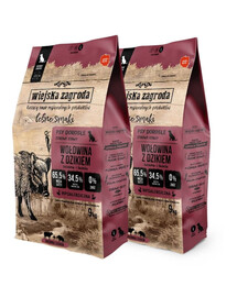WIEJSKA ZAGRODA Leśne smaki Wołowina z dzikiem chrupki L 2x9kg