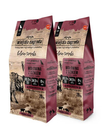 WIEJSKA ZAGRODA Leśne smaki Wołowina z dzikiem chrupki L 2x20kg