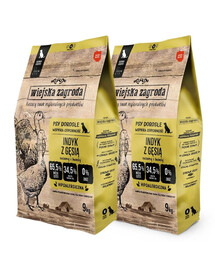 WIEJSKA ZAGRODA Indyk z gęsią chrupki M 2x9 kg