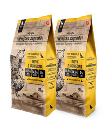 WIEJSKA ZAGRODA Indyk z jagnięciną chrupki M 2x20kg