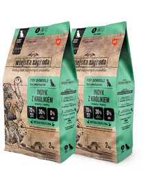 WIEJSKA ZAGRODA Indyk z królikiem chrupki S 2x2 kg