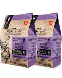 WIEJSKA ZAGRODA Kurczak z kaczką karma dla kotów 2x400 g