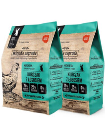 WIEJSKA ZAGRODA Kurczak z łososiem karma dla kociąt 2x400 g