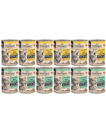 WIEJSKA ZAGRODA Mix smaków Indyk z jagnięciną i Indyk z królikiem 12x400 g mokra karma psów