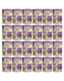 WIEJSKA ZAGRODA Leśne smaki Sarna z przepiórką mokra karma dla psów 24x400 g