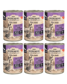 WIEJSKA ZAGRODA Leśne smaki Sarna z przepiórką mokra karma dla psów 6x400 g