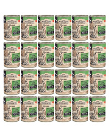 WIEJSKA ZAGRODA Leśne smaki Sarna z królikiem 24x400 g mokra karma dla psów dorosłych